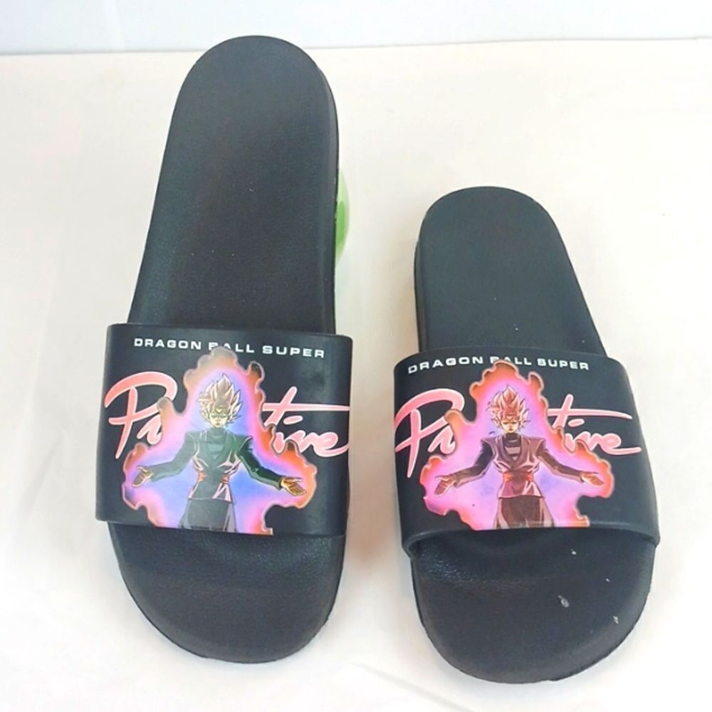Dragon Ball Super Goku / Black rose slide sandals (anime) size 12